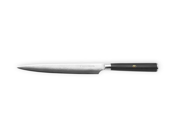 Fauchon – 32.5 cm slicing knife, Damascus 10CR15MOV steel, with protective sheath